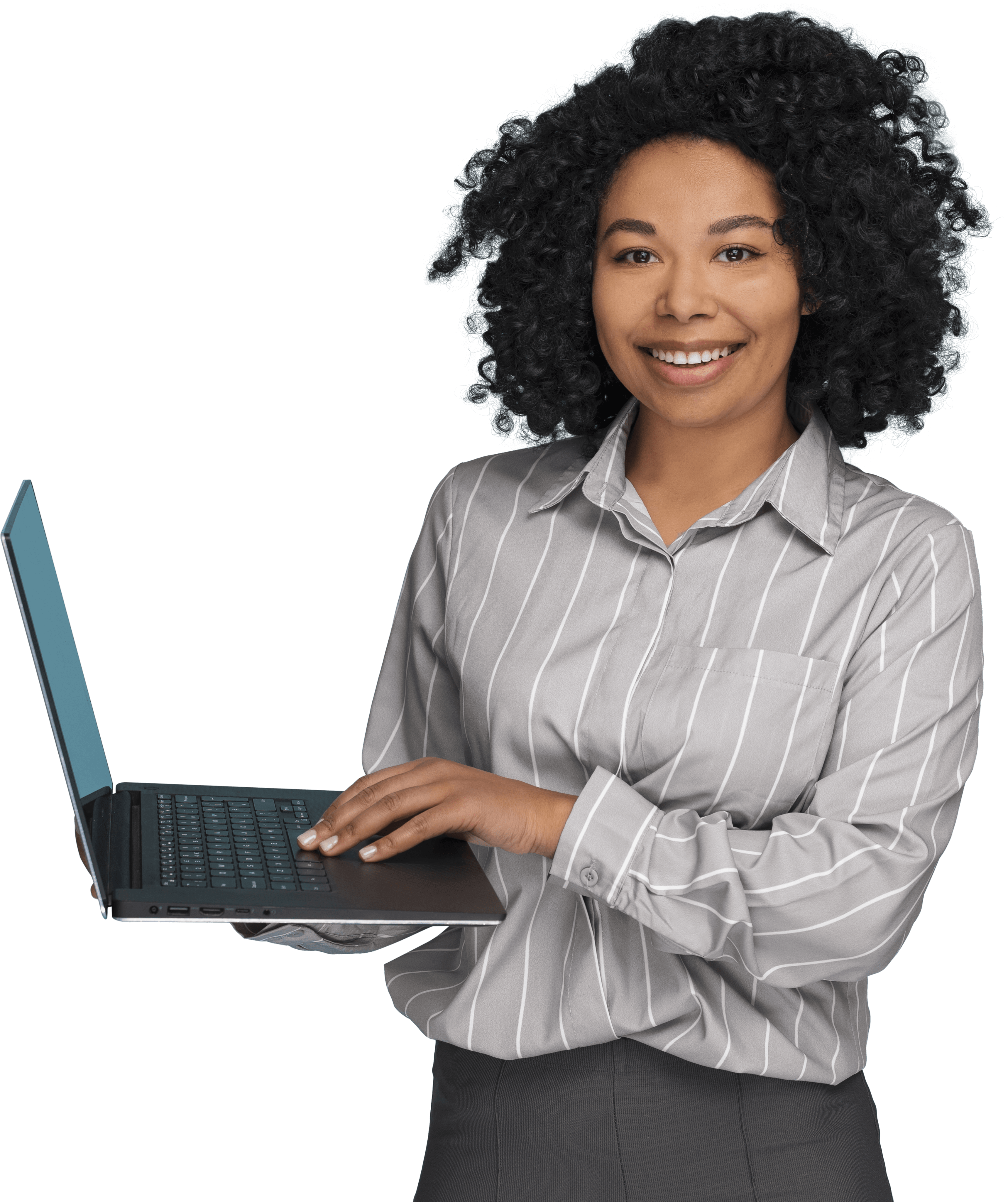 woman with a laptop